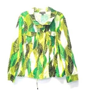 BEREK women's jacket Plus size lightweight green Size: 1XL